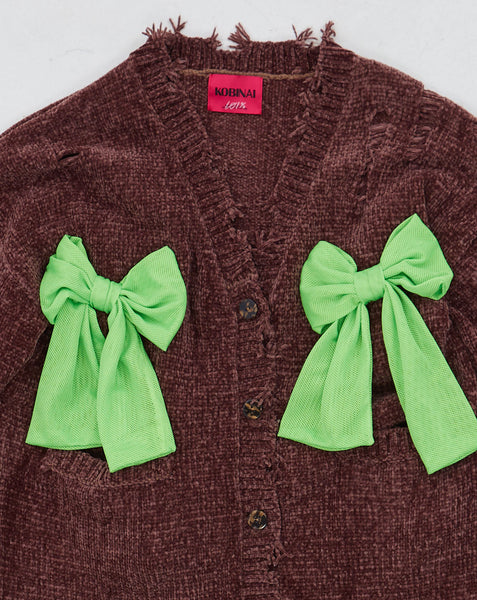PARTY Cardigan-LIME
