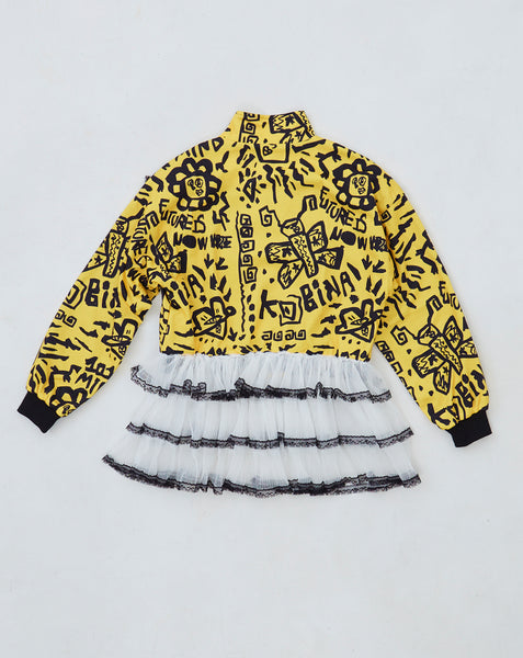 【Limited】本能Track Jacket Dress-Yellow