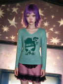 【TEKITO-★】UGAGAGA Mint Top