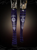 TEKITO-★Border Socks-Purple