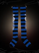 TEKITO-★Border Socks-Blue