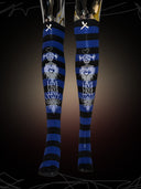 TEKITO-★Border Socks-Blue