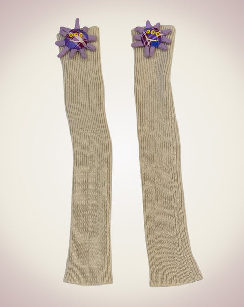 SUN FLOWER Arm warmer-Beige