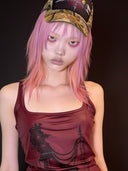 102% Mind chain top-Dark cherry