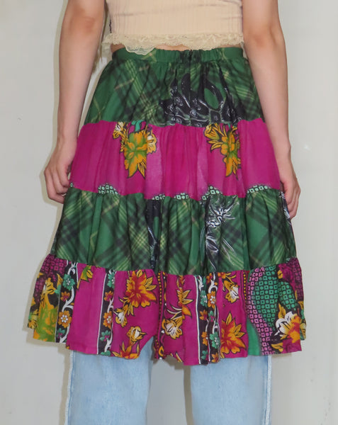 【My Me】Old  Saree× MyMe Skirt-Tree