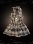【TEKITO-★】halter top -dark blue