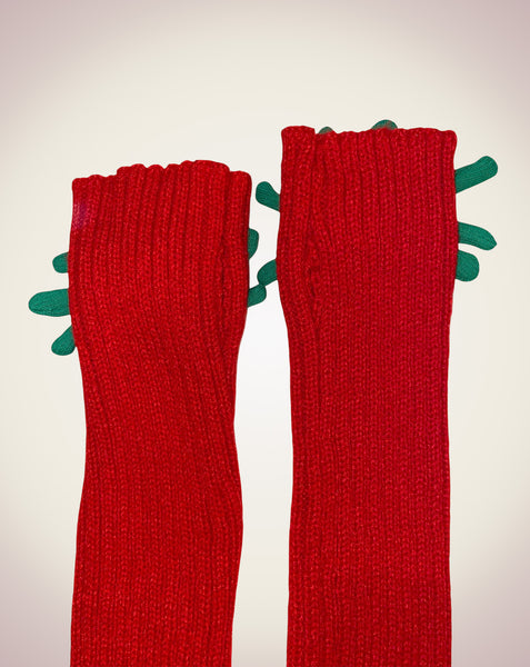 SUN FLOWER Arm warmer-RED