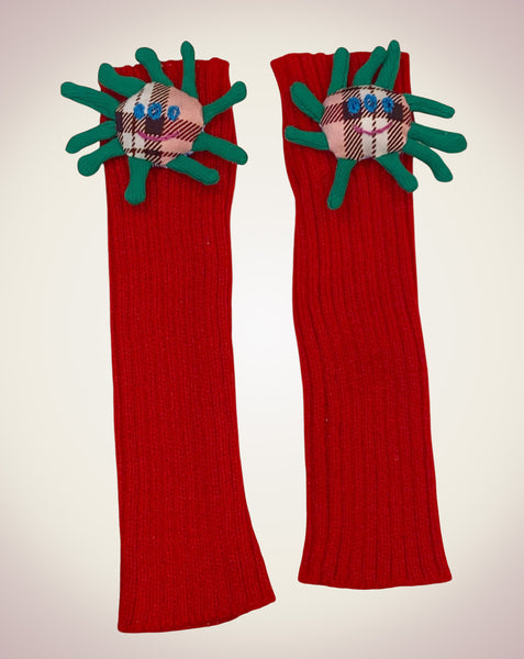 SUN FLOWER Arm warmer-RED