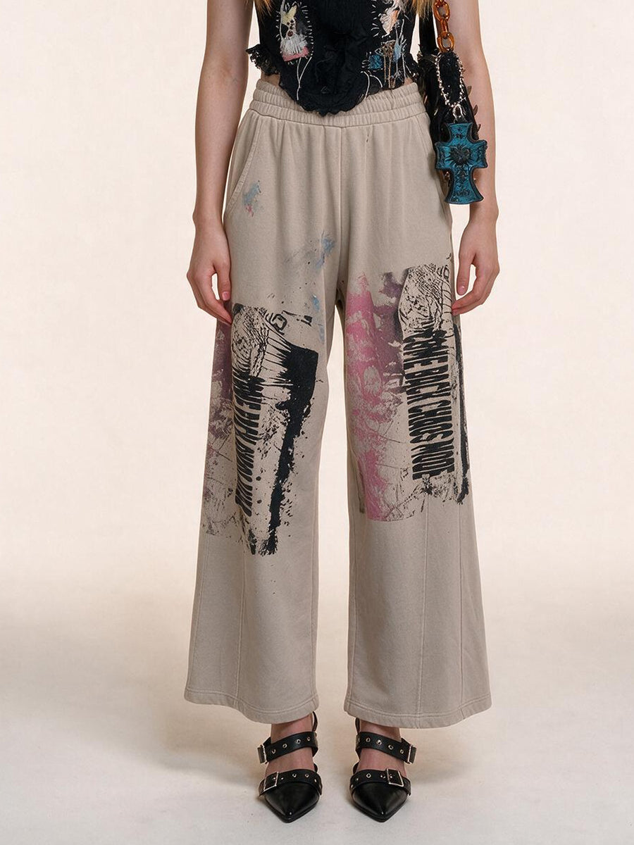 CHAOS MODE Track Pants -Sand