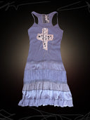 【TEKITO-★】Cross lavender dress
