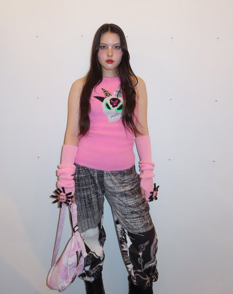 LIAR FAMILY Long KNIT- Pink