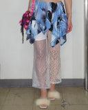 LOVE Waterfall Skirt-BLUE