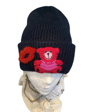 画像をギャラリービューアに読み込む, Bear Knit Hat-Black
