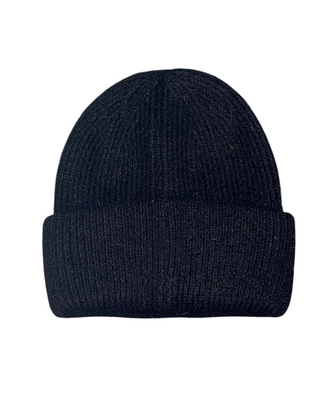 Bear Knit Hat-Black