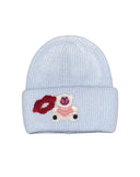 Bear Knit Hat-Baby Blue