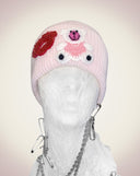 Bear Knit Hat-Baby Pink