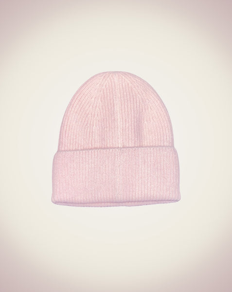 Bear Knit Hat-Baby Pink