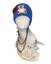 画像をギャラリービューアに読み込む, Bear Knit Hat-Blue
