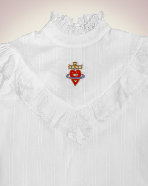 QUEEN Blouse-White