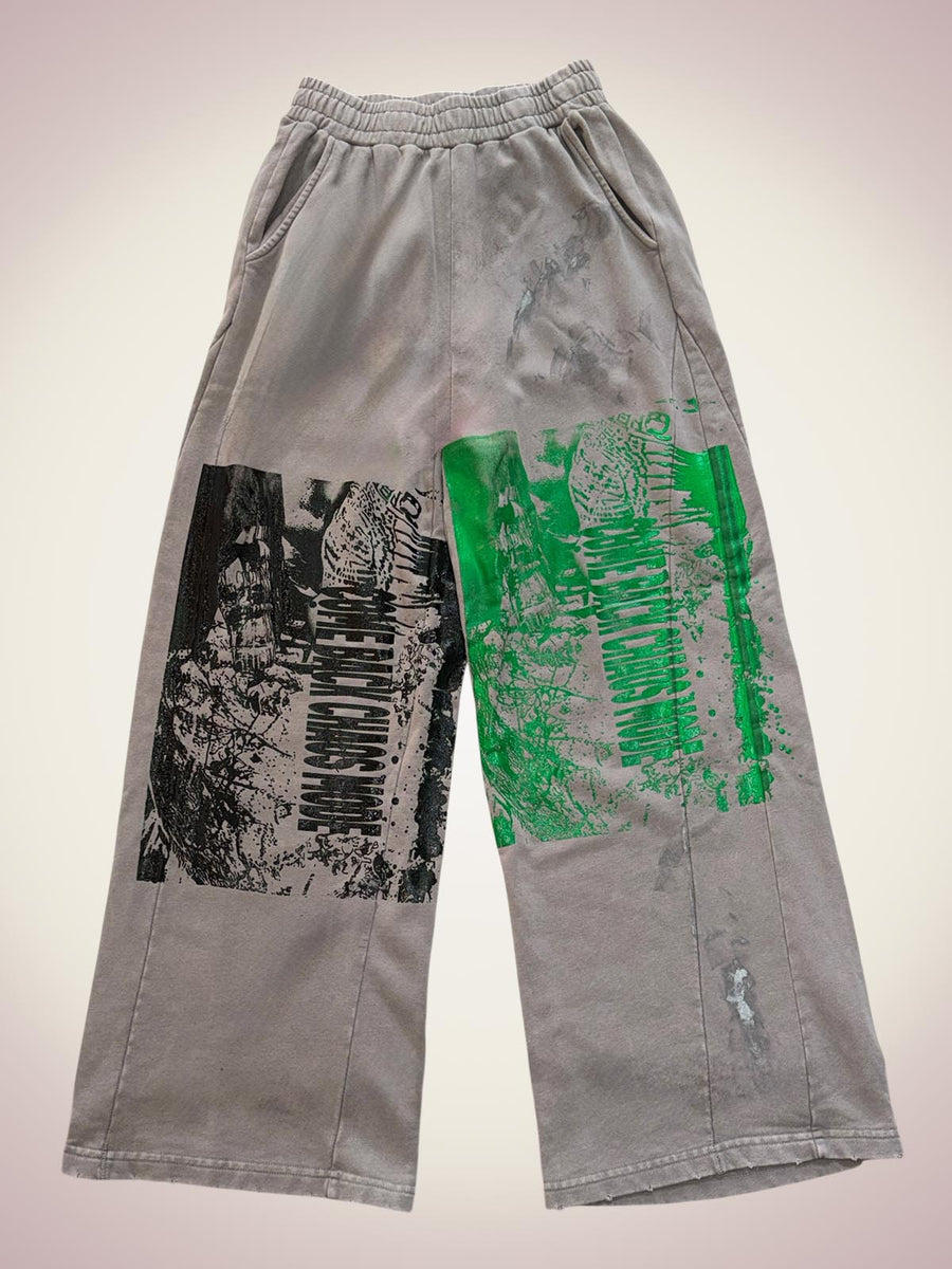 CHAOS MODE Track Pants -Ash