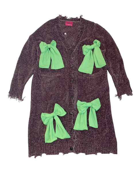 PARTY Cardigan-LIME