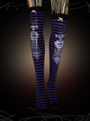【TEKITO-★】Border Socks-Purple