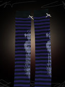 【TEKITO-★】Border Socks-Purple