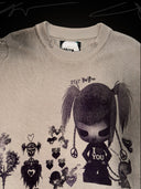 【TEKITO-★】IラヴYOU Over  Knit -smoke