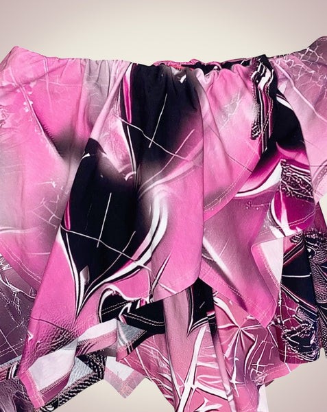 LOVE Waterfall Skirt-PINK