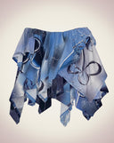 LOVE Waterfall Skirt-BLUE