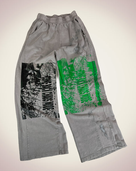 CHAOS MODE Track Pants -Ash